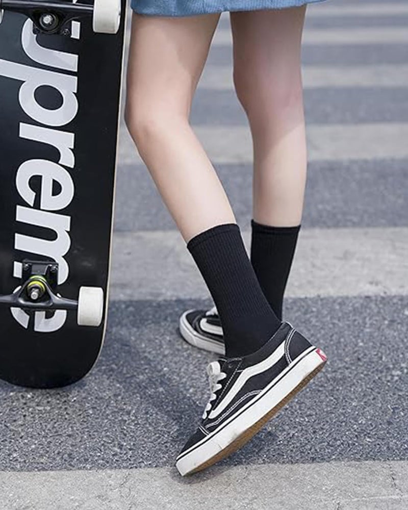 SHIZEN Womens Crew Socks 3-12 Pairs Pack Size 6-11 - Image 5